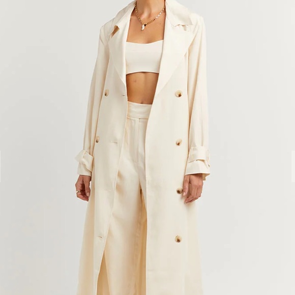 DISSH Jackets & Blazers - DISSH Cream Trench Coat NWOT